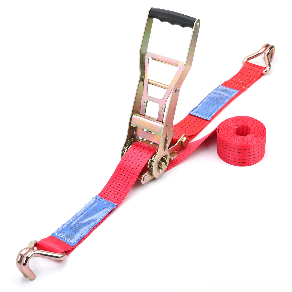 5000kg Ergo Pull-Down Ratchet Strap with Double J Hooks