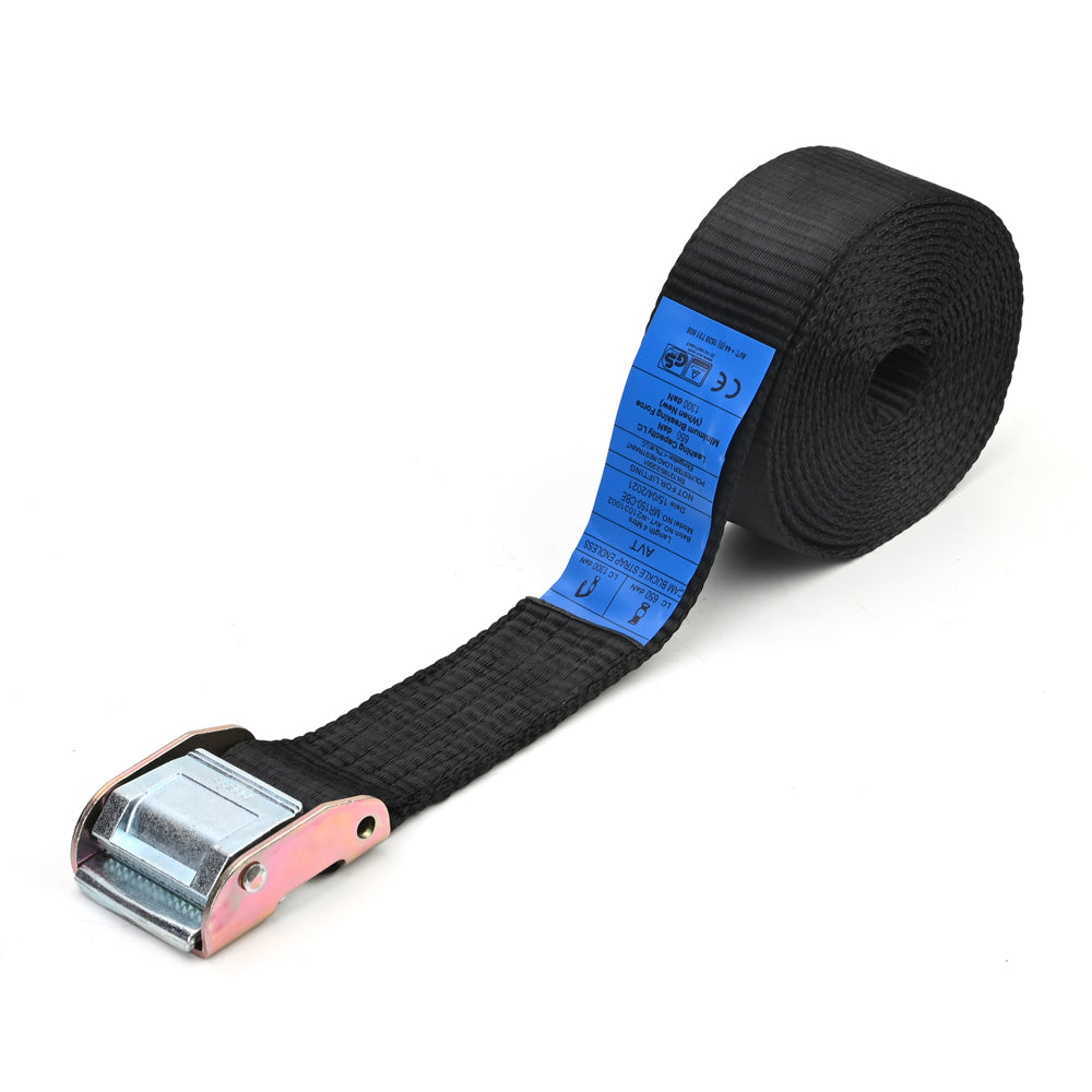 1300kg Endless Cam Buckle Lashing Strap – 50mm Black