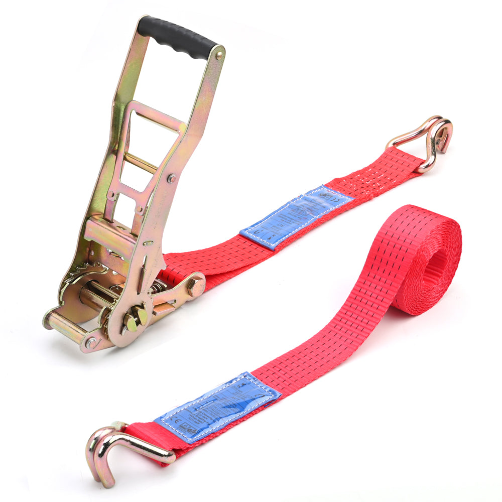 5000kg Ergo Pull-Down Ratchet Strap with Double J Hooks