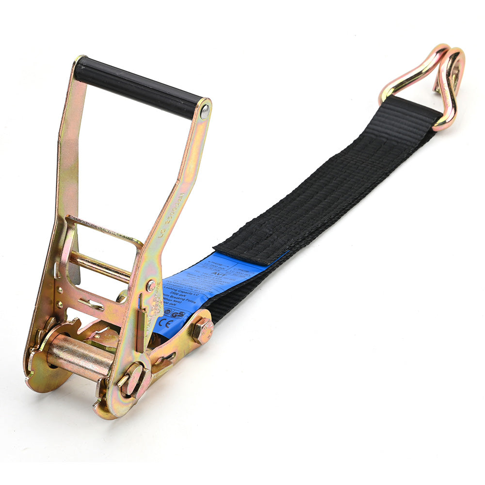 Economy 5000kg Ratchet Strap with Double J Hooks