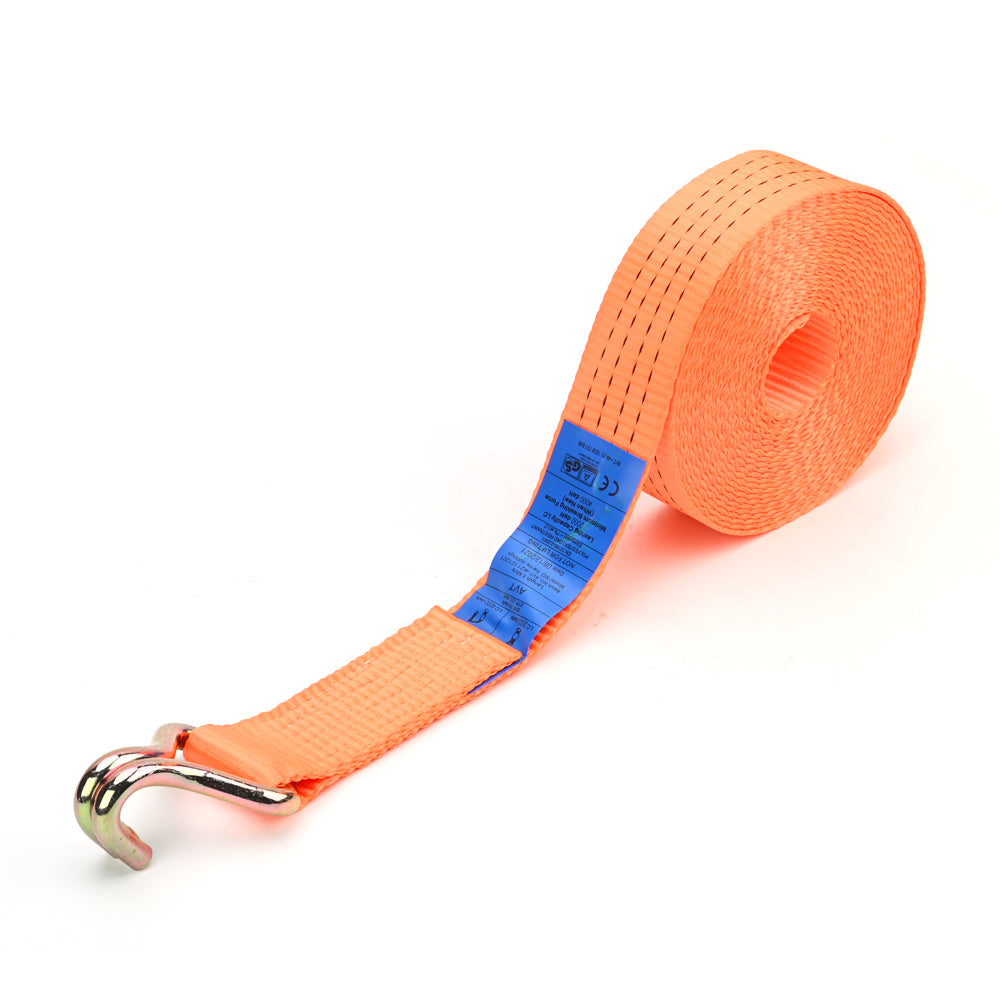 4000kg Ratchet Strap with J-Hooks – 50mm