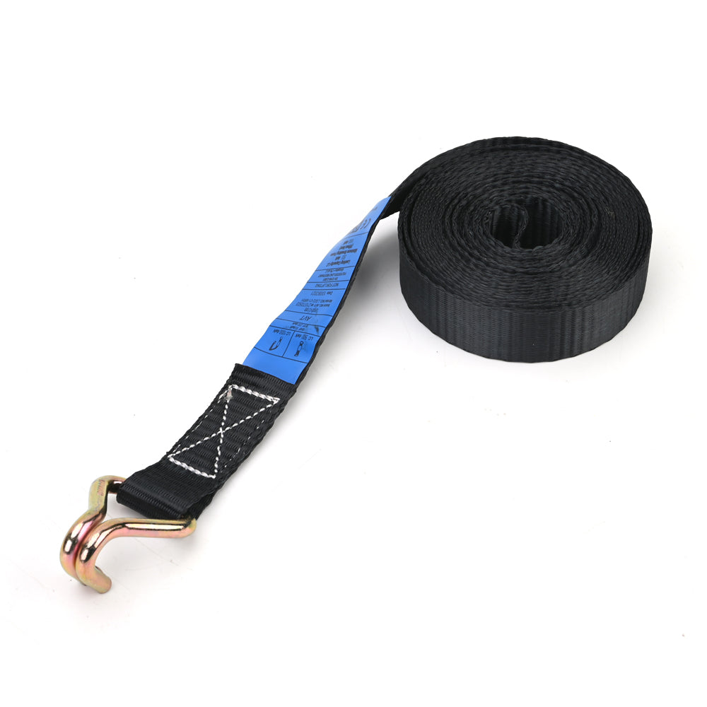 1000kg Mini Ratchet Strap with Double J-Hooks – Black