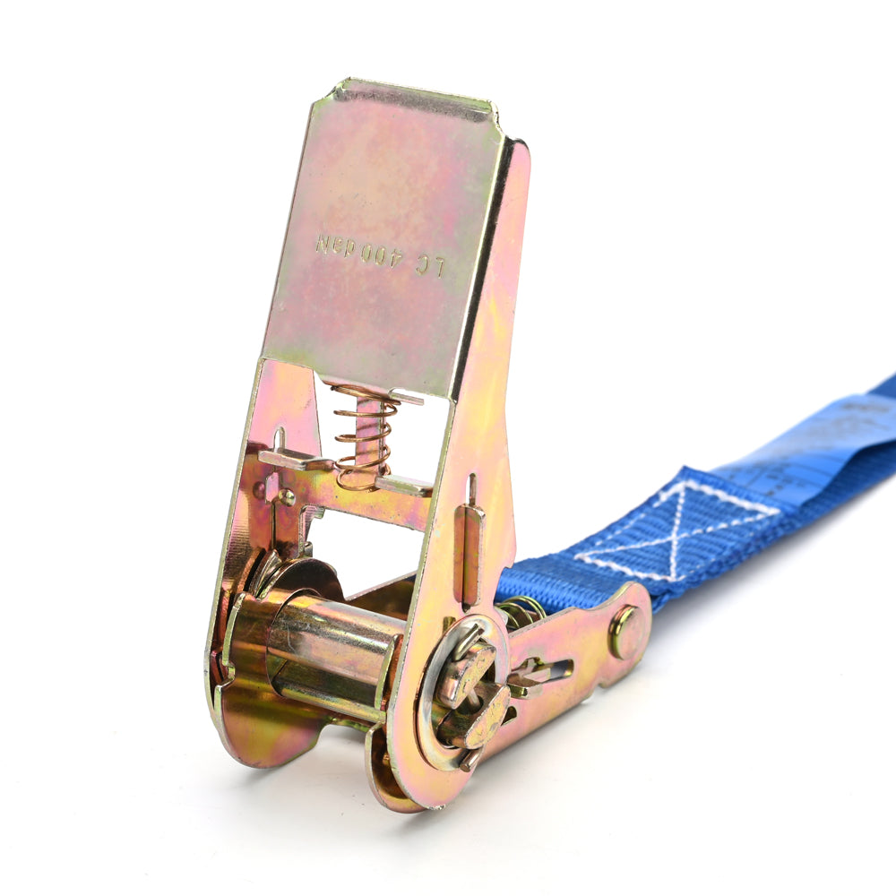 800kg Mini Ratchet Strap with PVC S-Hooks – Blue