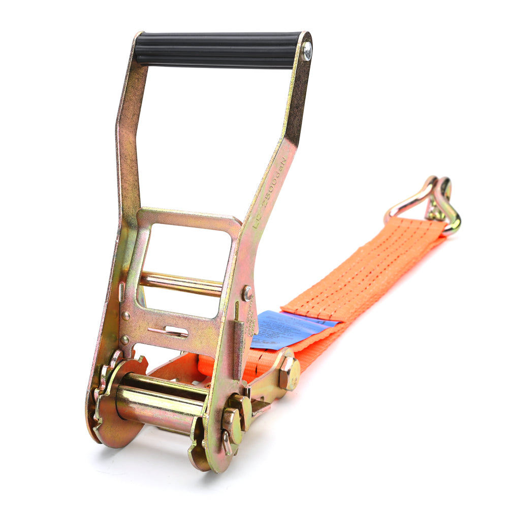 4000kg Ratchet Strap with J-Hooks – 50mm