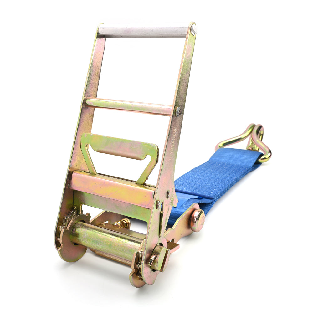 10,000kg Heavy Duty Ratchet Strap with Double J-Hooks – 100mm