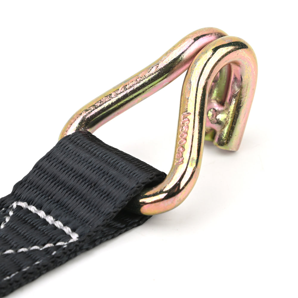 1000kg Mini Ratchet Strap with Double J-Hooks – Black