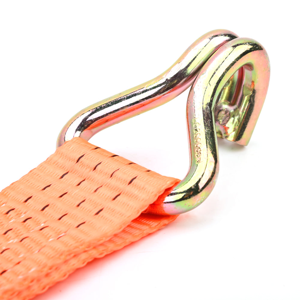 4000kg Ratchet Strap with J-Hooks – 50mm