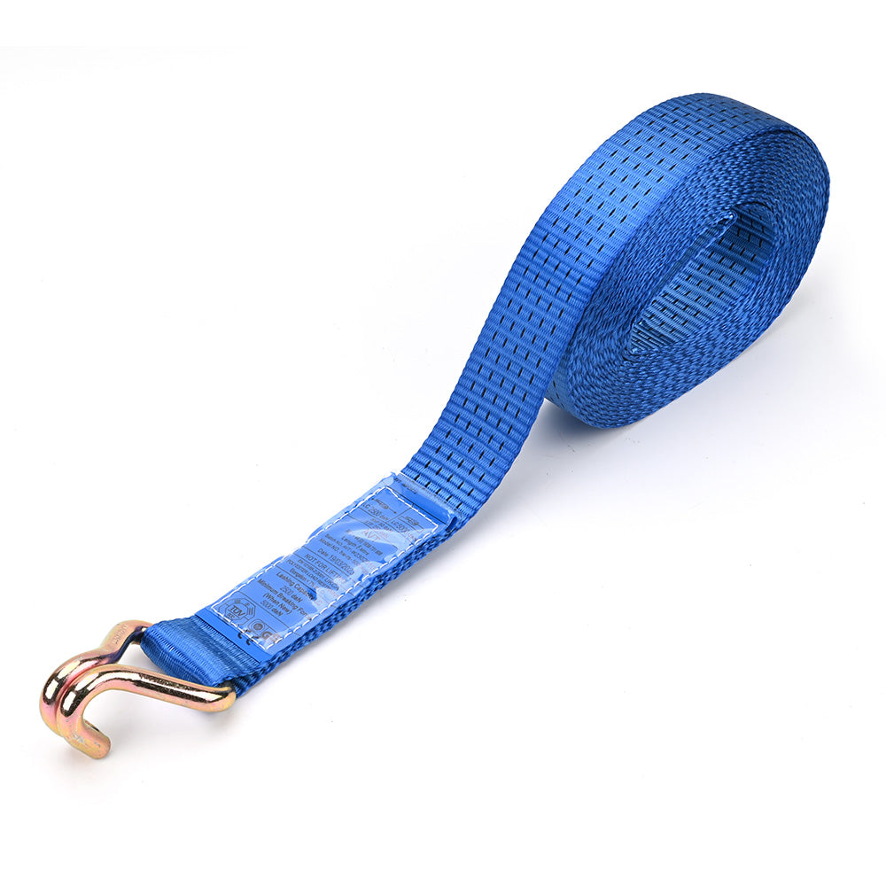 Premium 5000kg Ratchet Strap with Double J-Hooks – 50mm Blue
