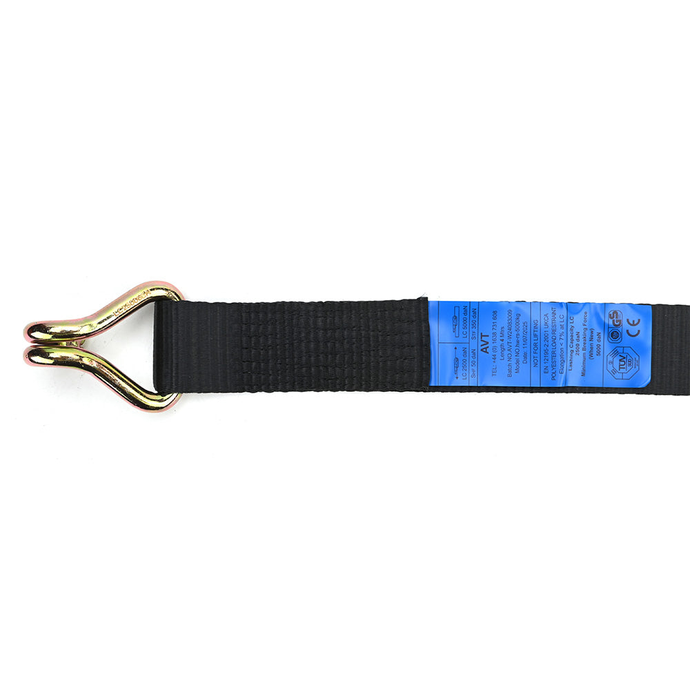 Economy 5000kg Ratchet Strap with Double J Hooks