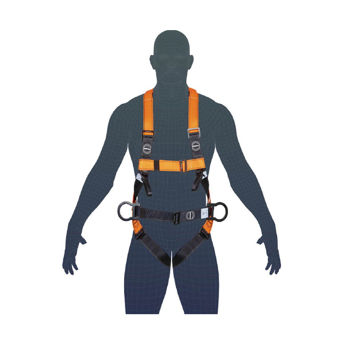 LINQ Essential 4-Point Fall Arrest Harness with Back Support and Positioning Dees