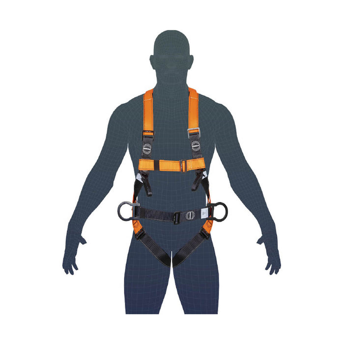 LINQ Essential 4-Point Fall Arrest Harness with Back Support and Positioning Dees