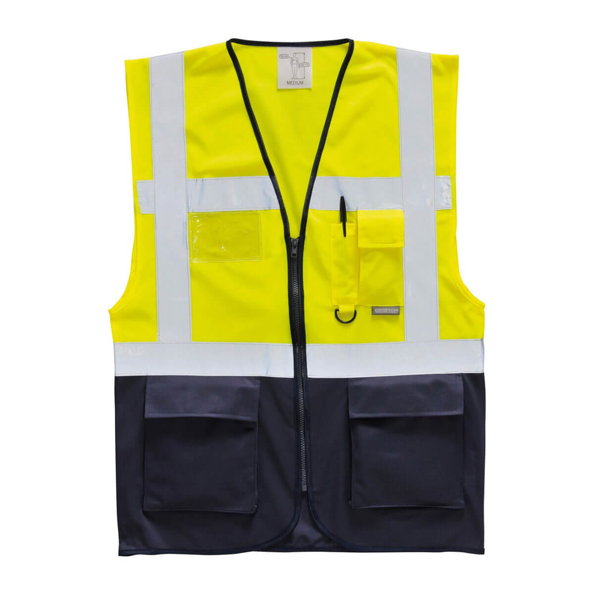 Hi-Vis Executive Vest – Yellow/Navy