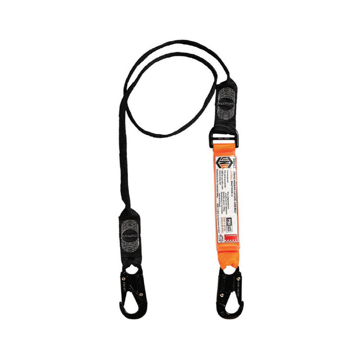 LINQ Shock Absorbing Webbing Lanyard With Snap Hooks