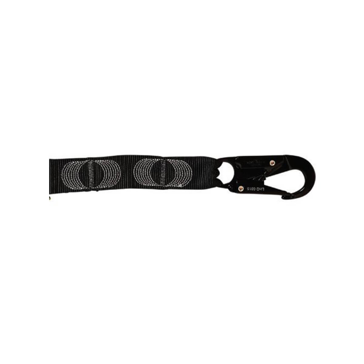 LINQ Shock Absorbing Double Adjustable Webbing Lanyard with Snap Hooks