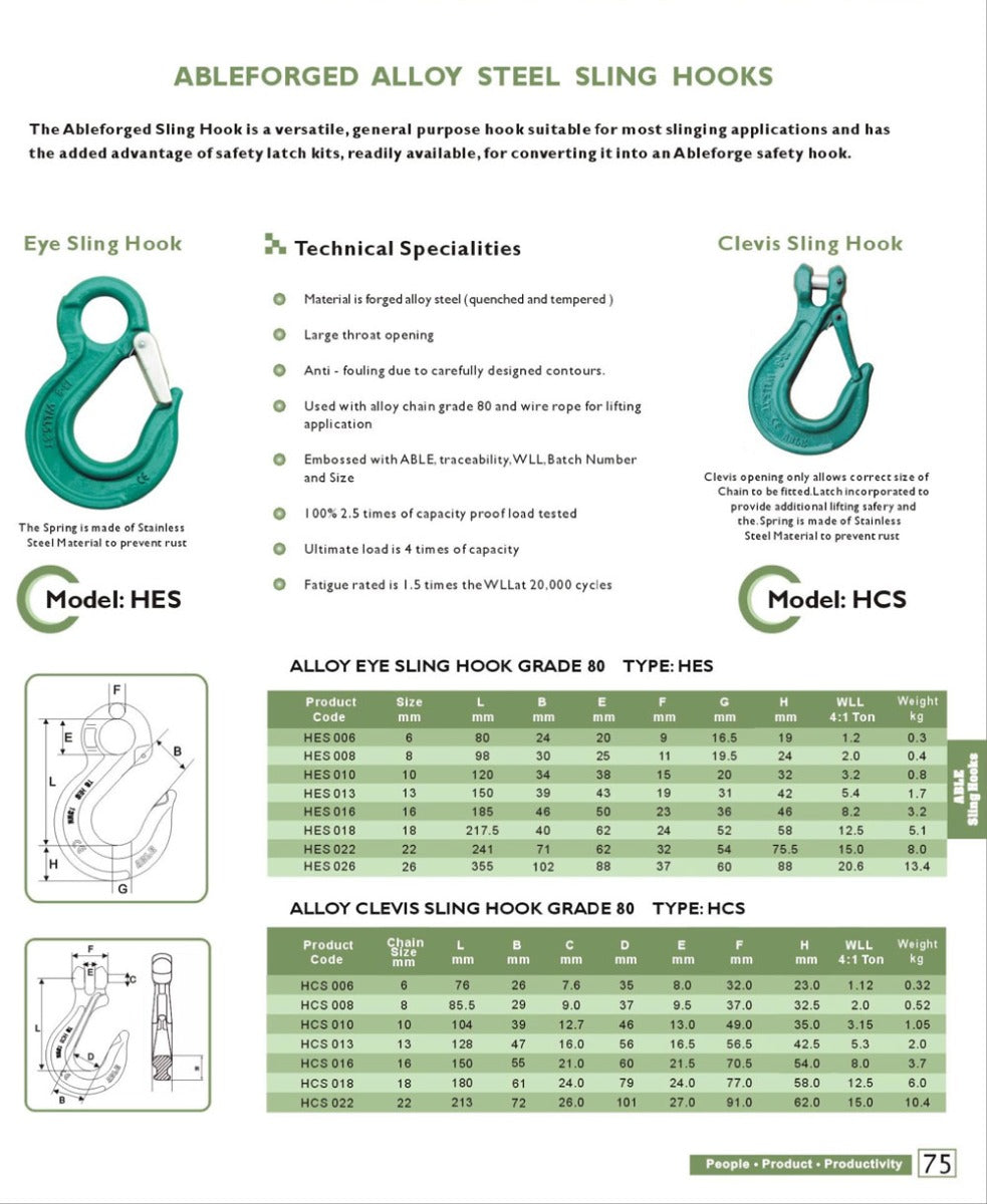 7/8mm Clevis Sling Hook
