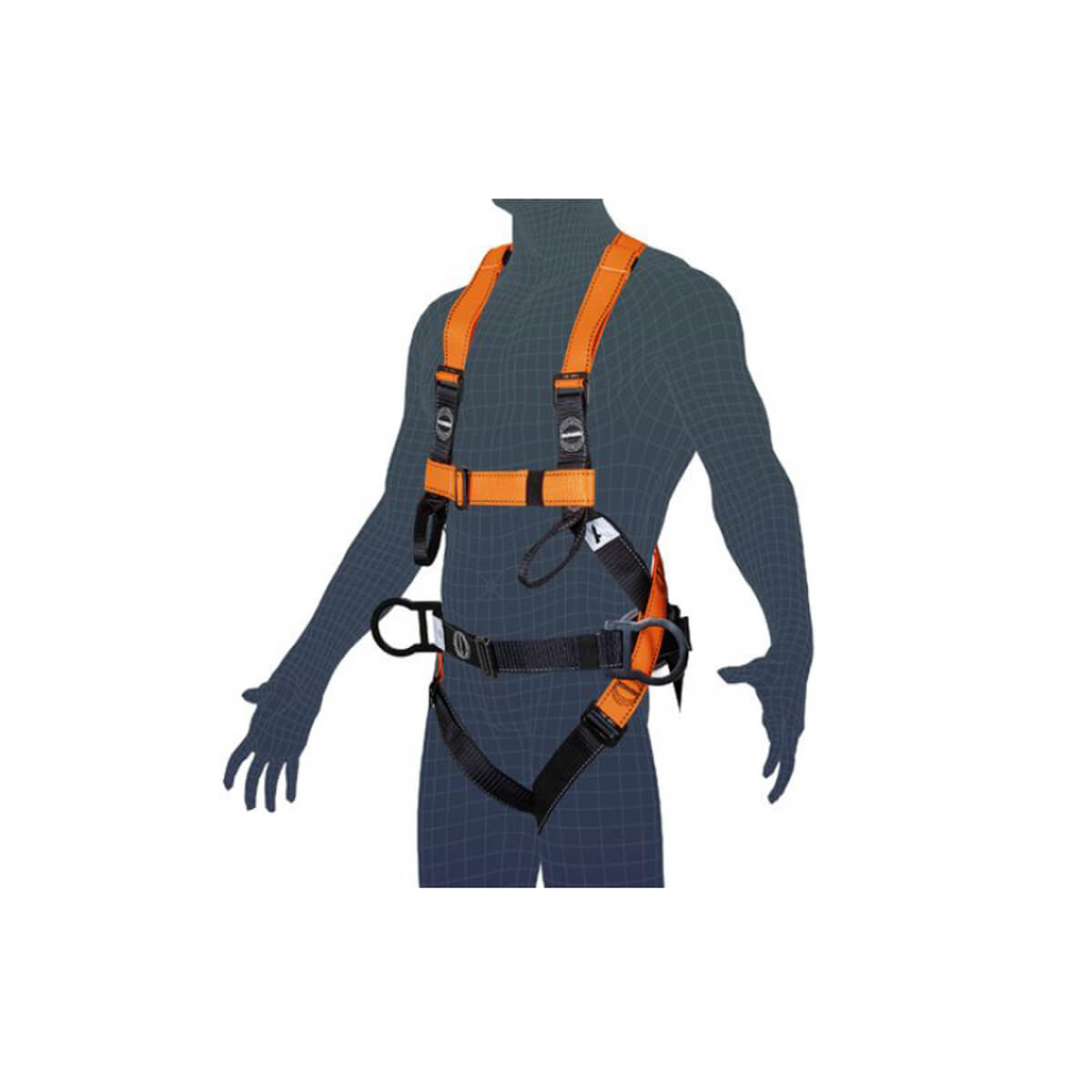 LINQ Essential 4-Point Fall Arrest Harness with Back Support and Positioning Dees