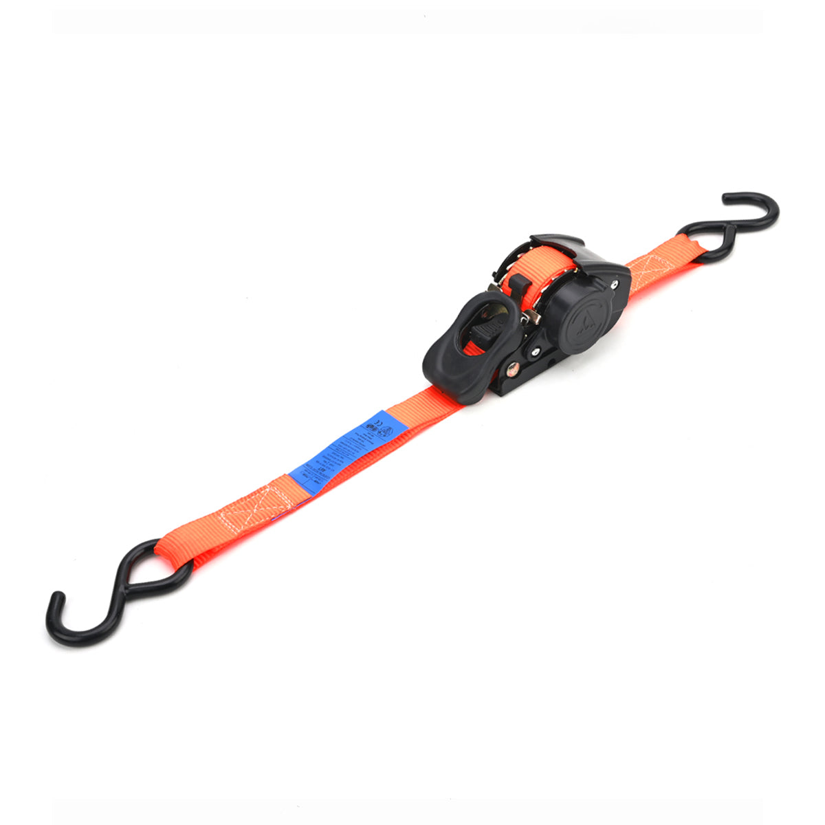 600kg Auto Retractable Ratchet Tie Down Strap with S-Hooks