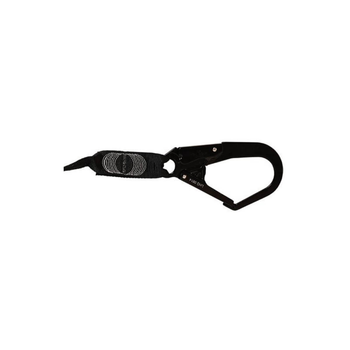 LINQ Shock Absorbing Double Leg Webbing Lanyard with Snap Hook and Double-Action Scaffold Hooks