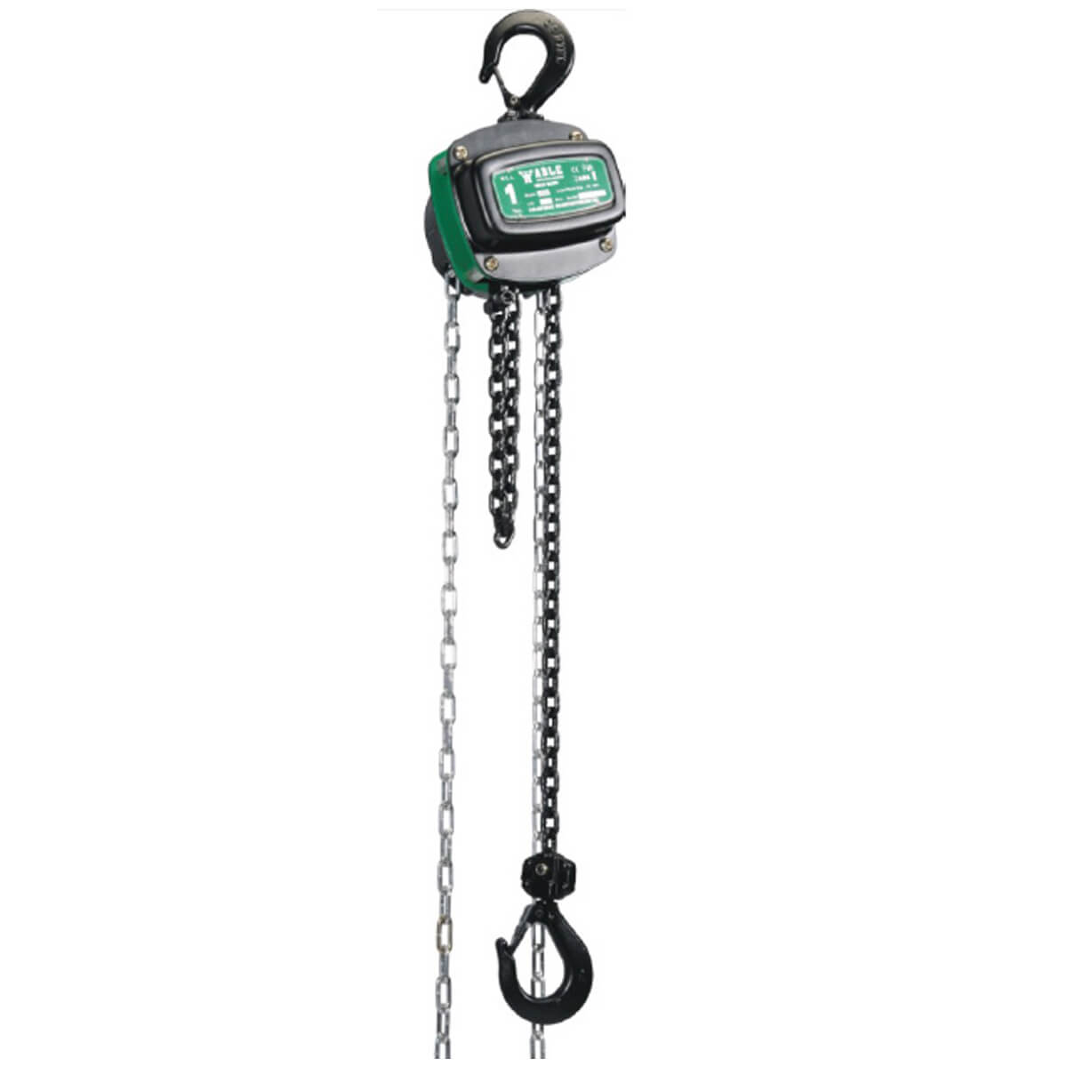 500kg Chain Block in Black, 6m Drop