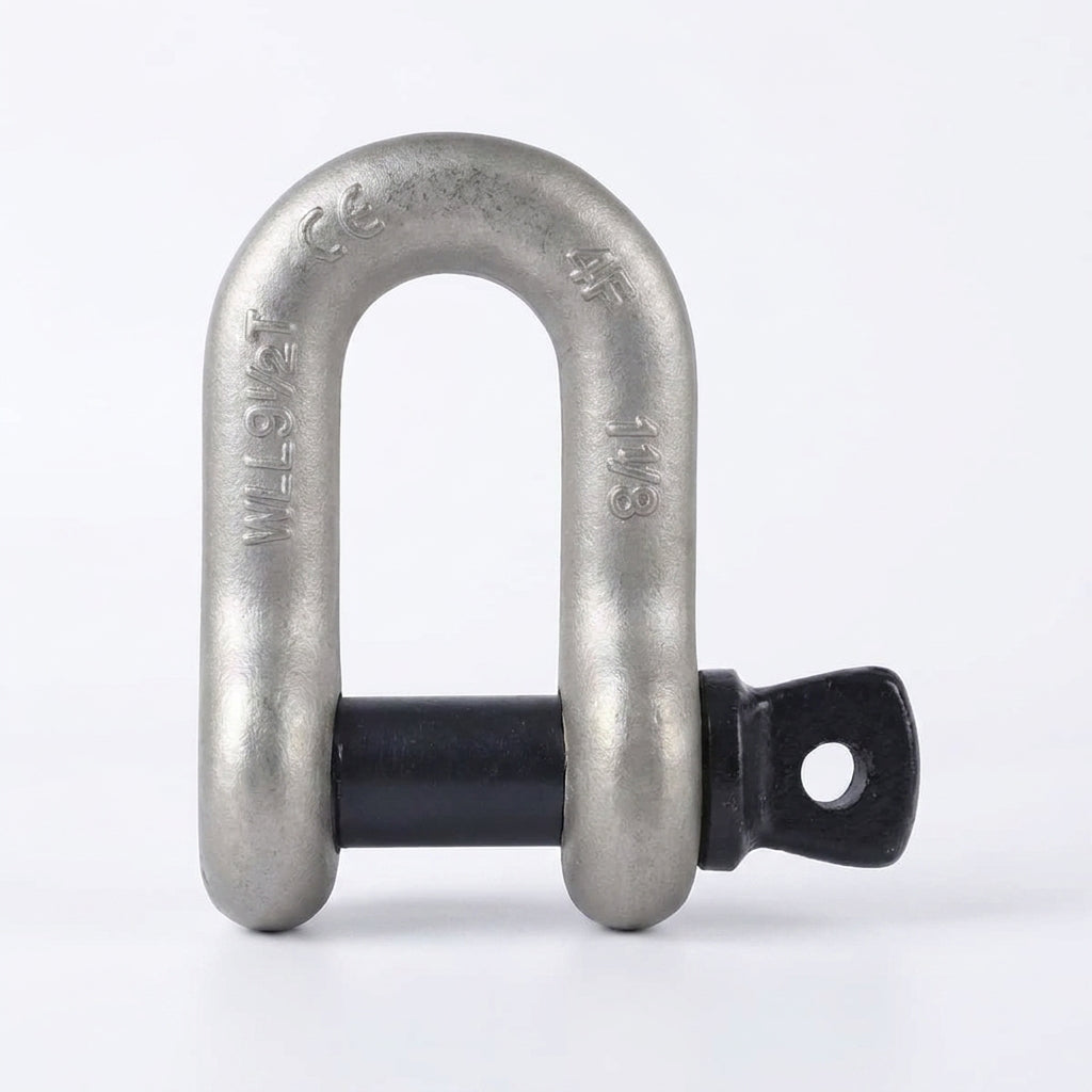 ABLE 13.5 tonne blue pin dee shackle with 1-3/8 inch pin, quenched and tempered, SKU SPD1313