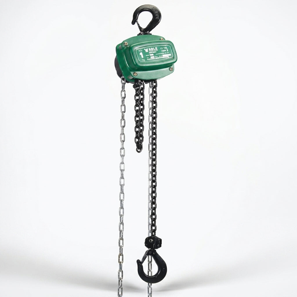ABLE 1000kg black chain block with 6m drop and Grade 80 load chain