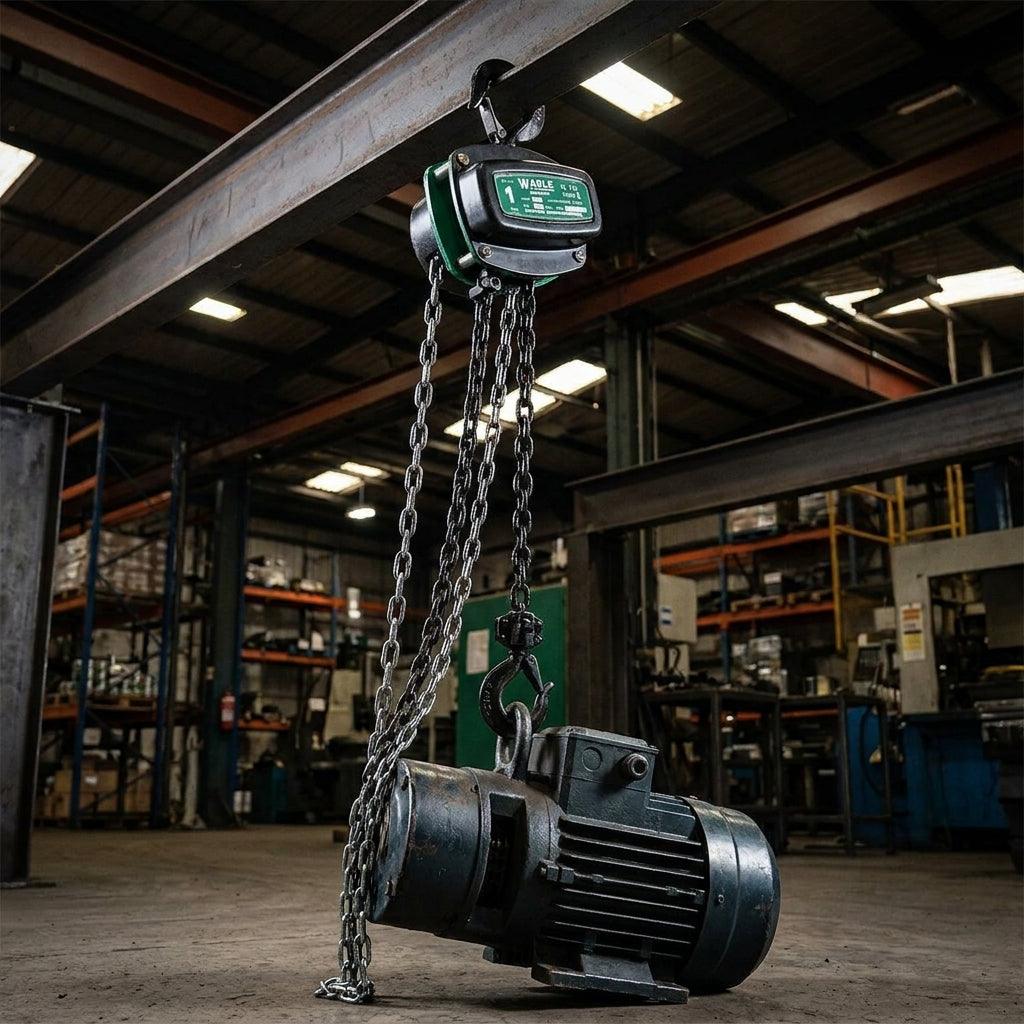 ABLE 1000kg black chain block with 6m drop and Grade 80 load chain