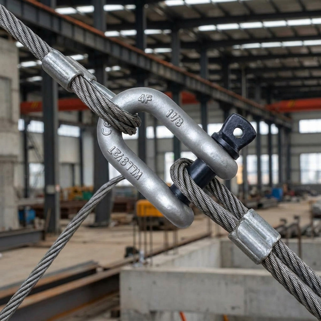 ABLE 13.5 tonne blue pin dee shackle with 1-3/8 inch pin, quenched and tempered, SKU SPD1313
