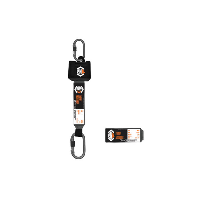 LINQ Theta-BloQ Self Retracting Webbing Lanyard 2.5m with Twin Karabiners