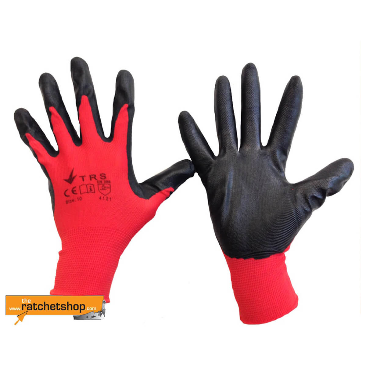 TRS Nitrile Coated Work Gloves – Red